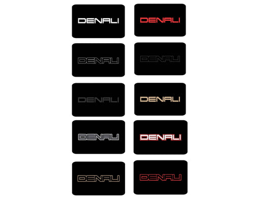 Custom GMC Denali Blackout Sun Visor Warning Decals (2)