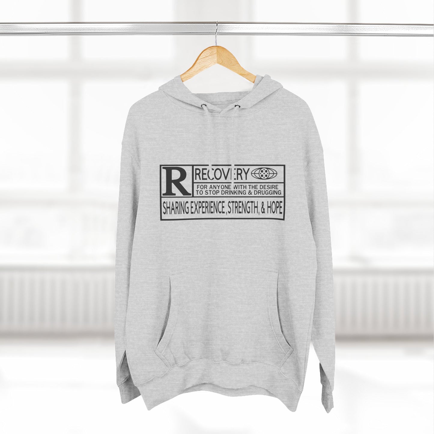 Recovery Hoodie – "Sharing Experience, Strength & Hope" Fleece Pullover