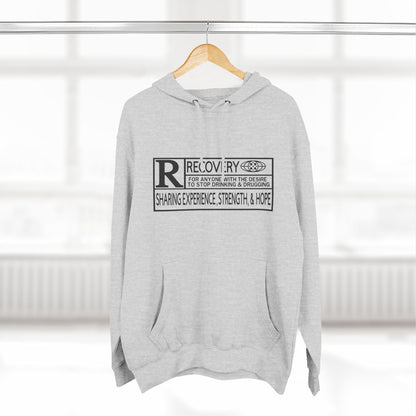Recovery Hoodie – "Sharing Experience, Strength & Hope" Fleece Pullover