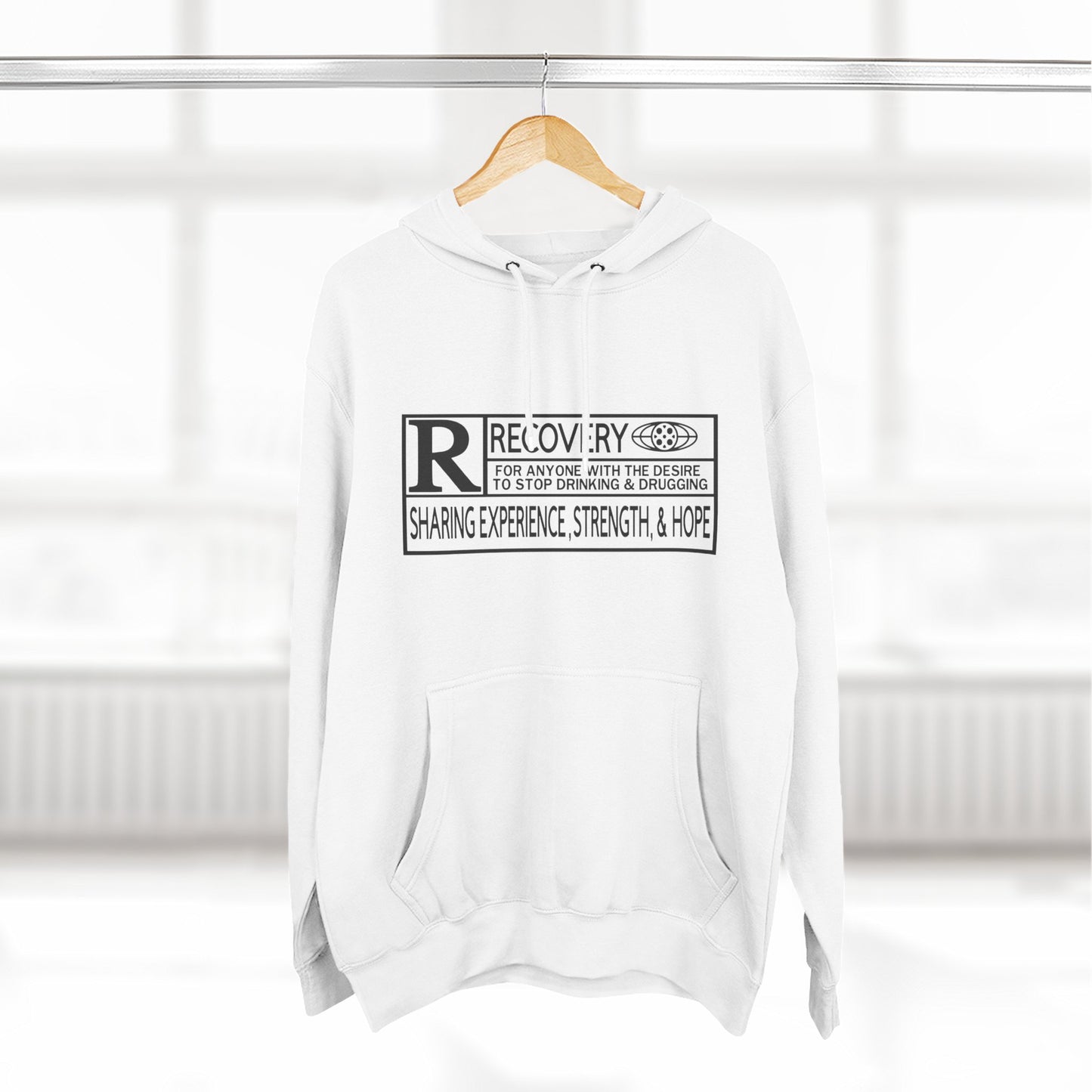 Recovery Hoodie – "Sharing Experience, Strength & Hope" Fleece Pullover