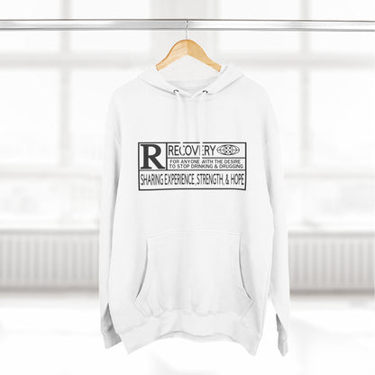 Recovery Hoodie – "Sharing Experience, Strength & Hope" Fleece Pullover