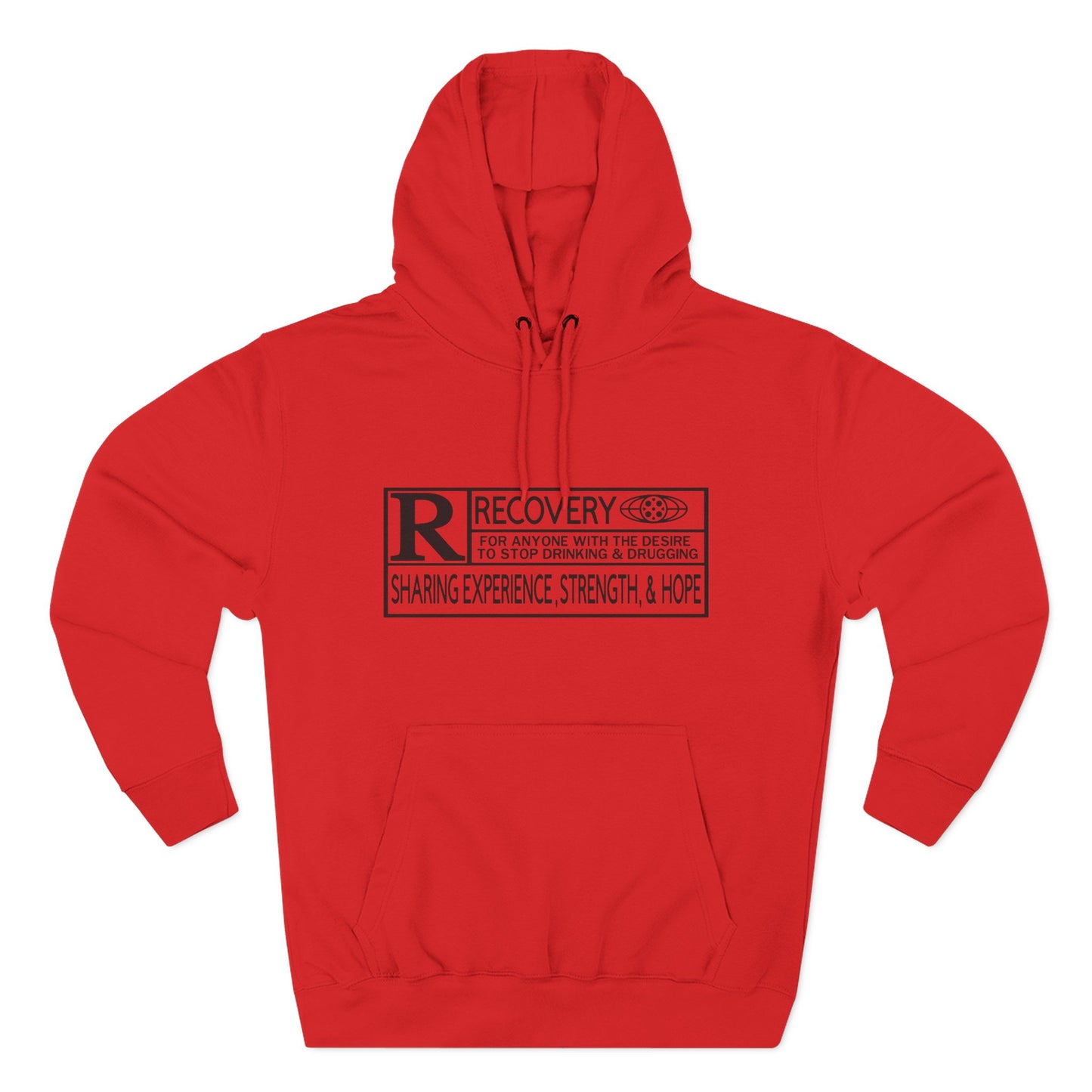 Recovery Hoodie – "Sharing Experience, Strength & Hope" Fleece Pullover