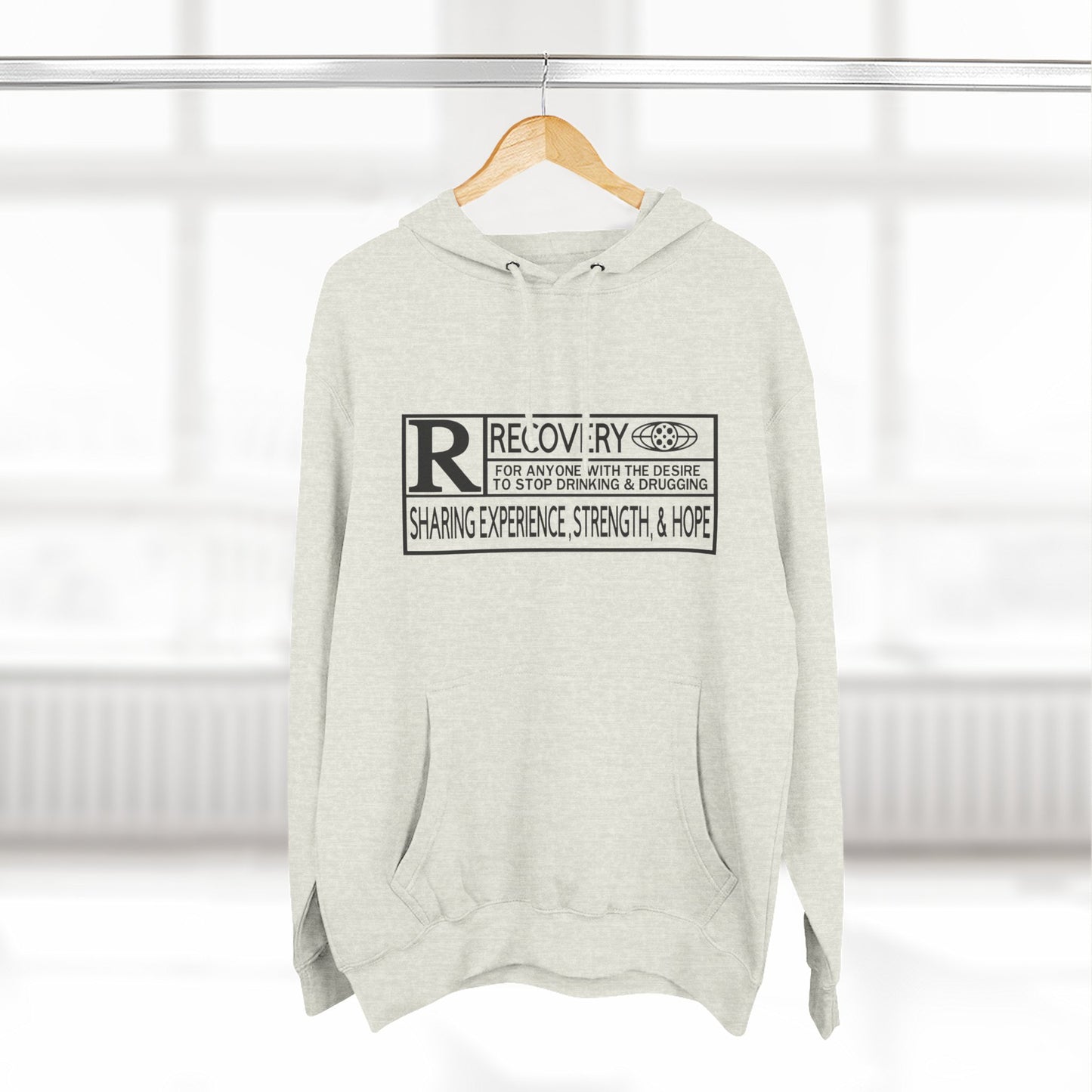 Recovery Hoodie – "Sharing Experience, Strength & Hope" Fleece Pullover