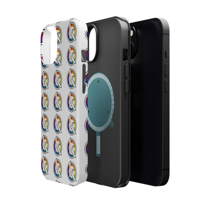 Custom Image Magnetic Impact-Resistant Phone Case — Rainbow Geometric Logo Pattern