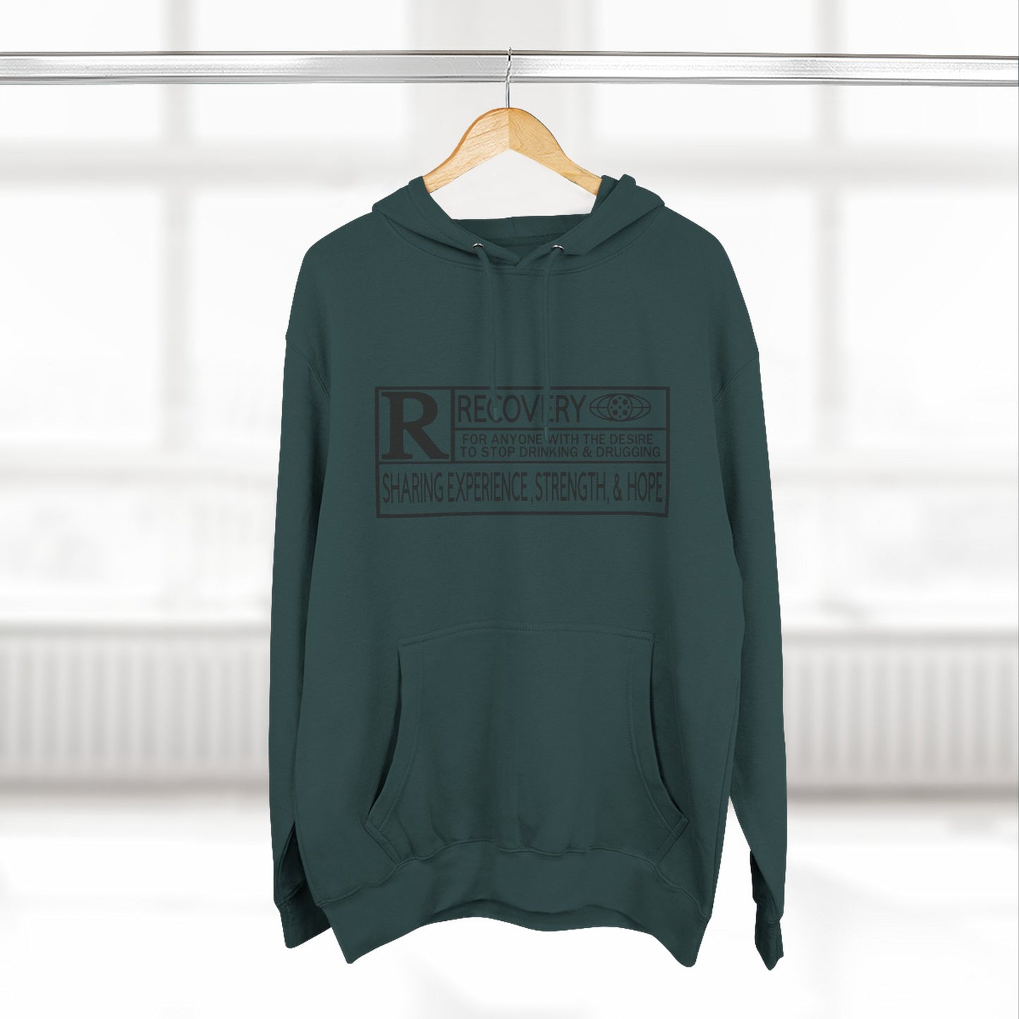 Recovery Hoodie – "Sharing Experience, Strength & Hope" Fleece Pullover