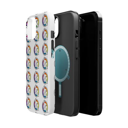 Custom Image Magnetic Impact-Resistant Phone Case — Rainbow Geometric Logo Pattern