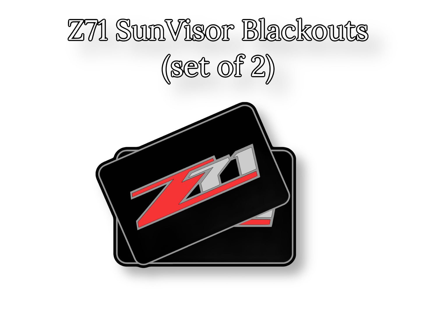 SunVisor Warning Label Blackouts : Chevrolet Z71