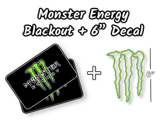 Custom Monster Energy SunVisor Blackout AND 6” Monster Decal