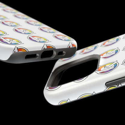 Custom Image Magnetic Impact-Resistant Phone Case — Rainbow Geometric Logo Pattern