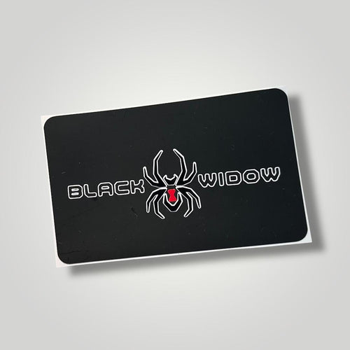 Black widow at4/at4x sunvisor warning label blackouts | (set of 2)