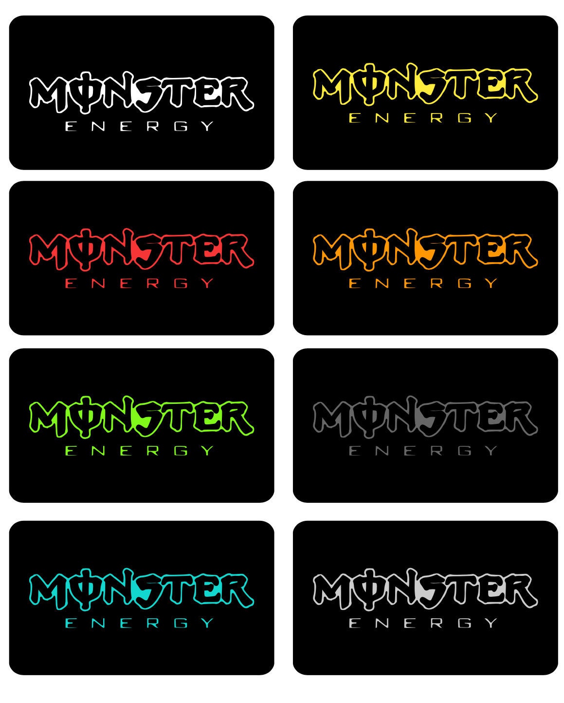 Custom Monster Energy SunVisor Blackout AND 6” Monster Decal