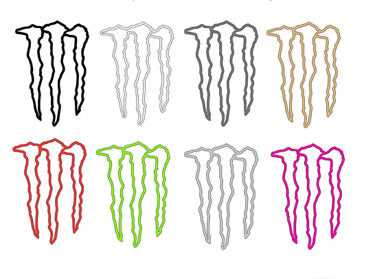 Monster Decal Outline | 9”