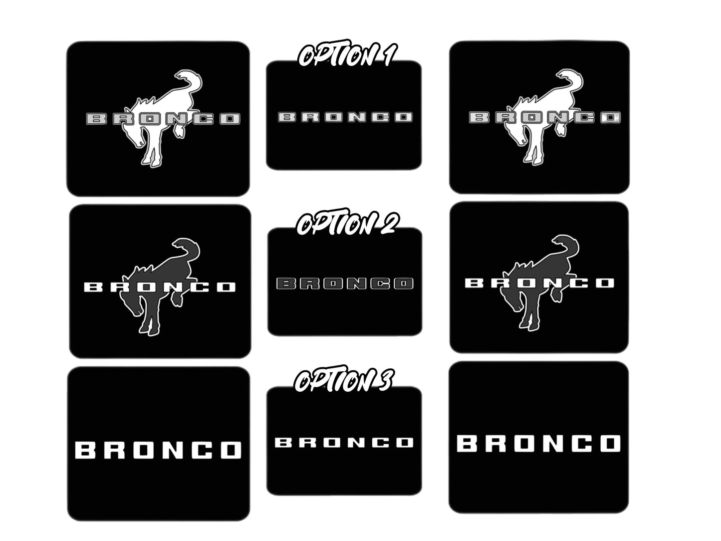 Bronco SunVisor Warning Label Blackouts | set of 3