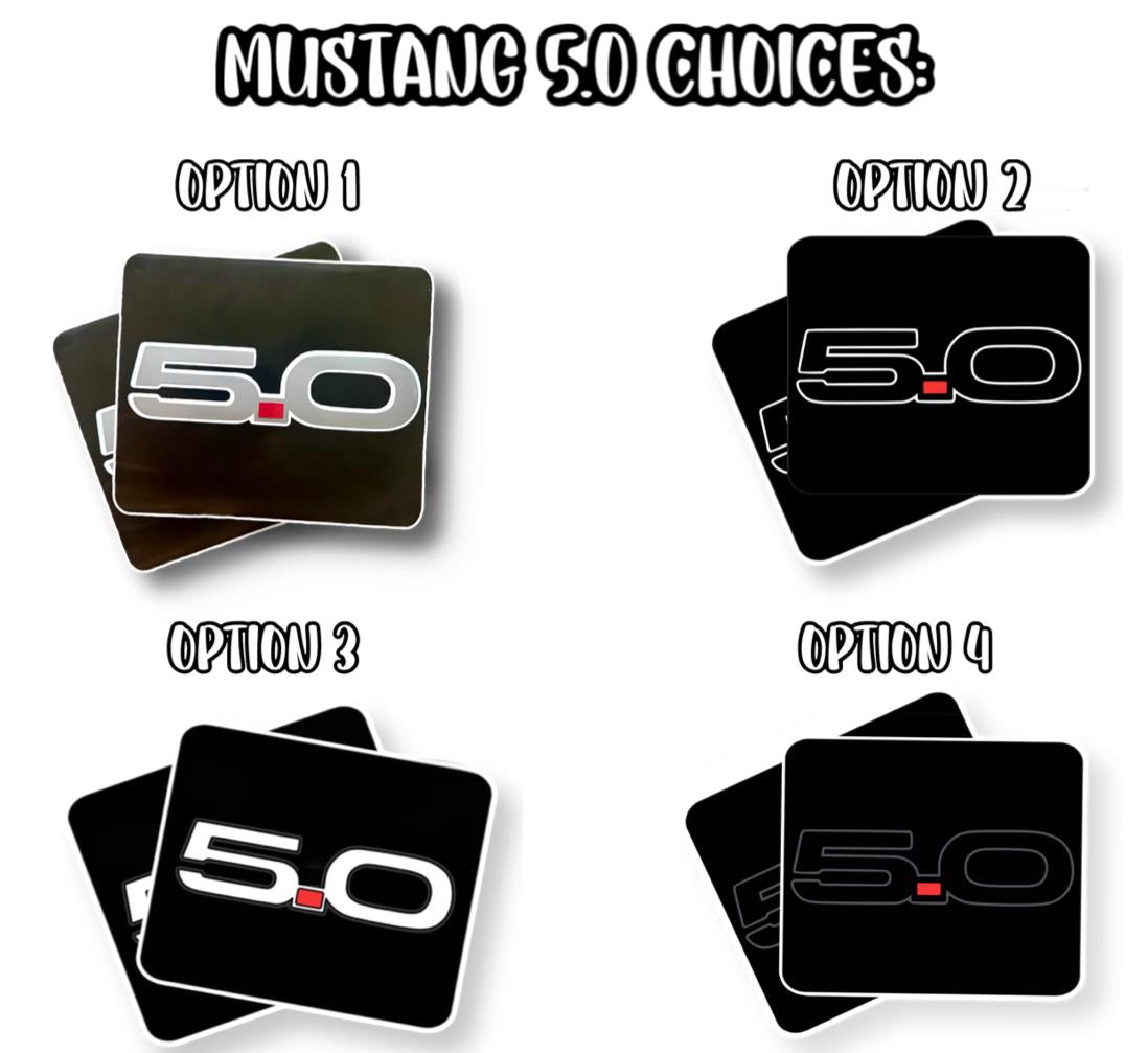 SunVisor Warning Label Blackouts - Mustang GT 5.0 GT350 GT500 *set of 2*