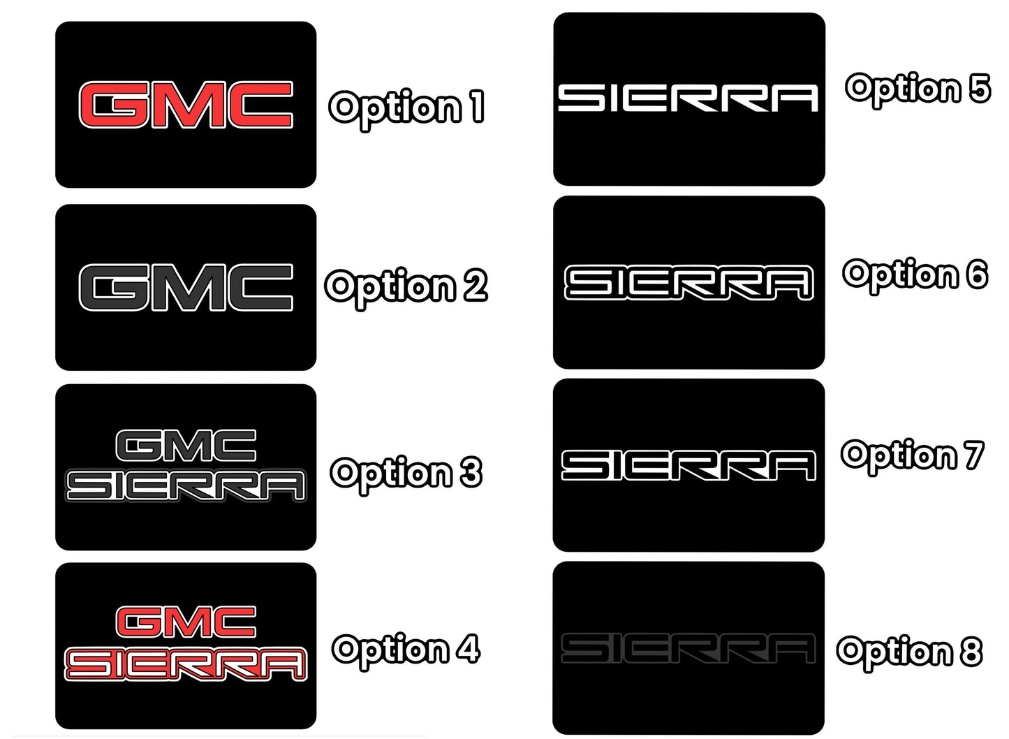 SunVisor Warning Blackouts - GMC/SIERRA