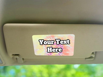 CUSTOM Name/Monogram SunVisor Warning Blackout Decals - (set of 2)