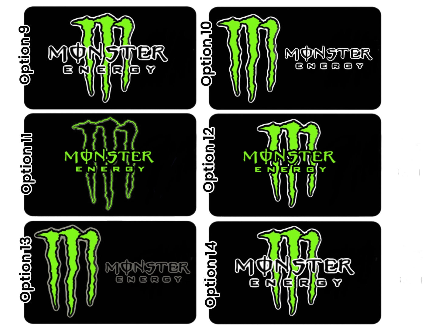 Custom Monster Energy SunVisor Blackout AND 6” Monster Decal