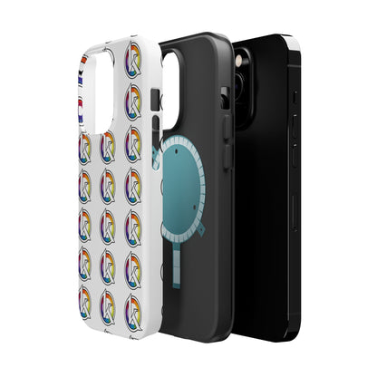 Custom Image Magnetic Impact-Resistant Phone Case — Rainbow Geometric Logo Pattern