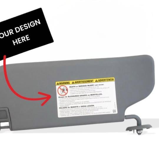 2019-2024 Custom SunVisor Warning Blackouts : GMC Sierra AT4