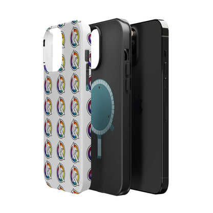 Custom Image Magnetic Impact-Resistant Phone Case — Rainbow Geometric Logo Pattern