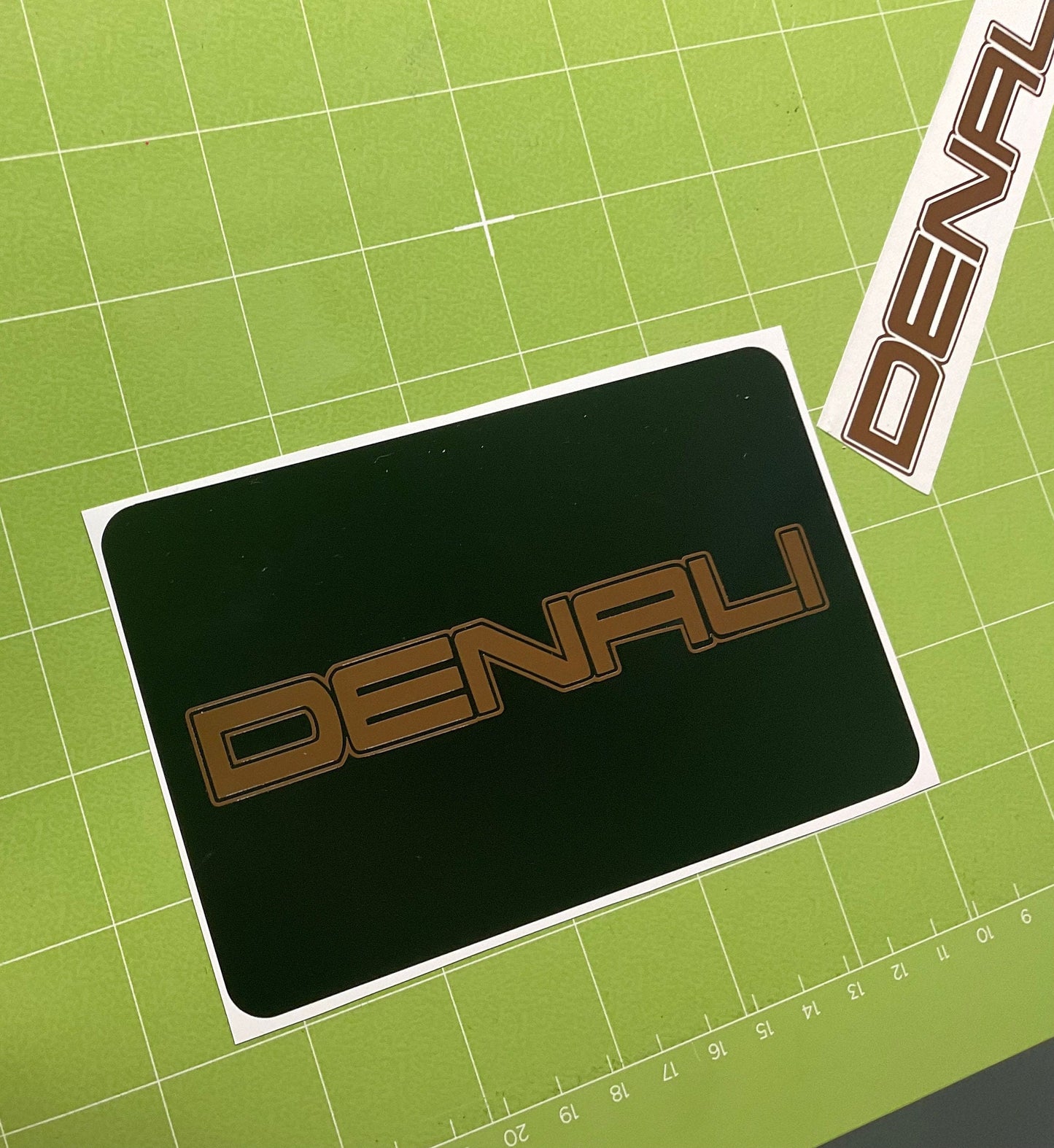 Custom GMC Denali Blackout Sun Visor Warning Decals (2)