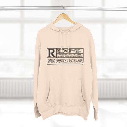 Recovery Hoodie – "Sharing Experience, Strength & Hope" Fleece Pullover