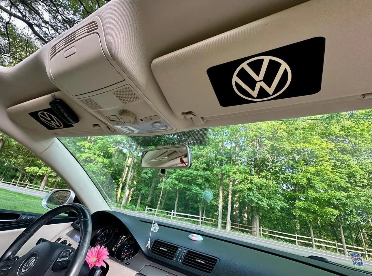 Custom SunVisor Warning Label Blackouts