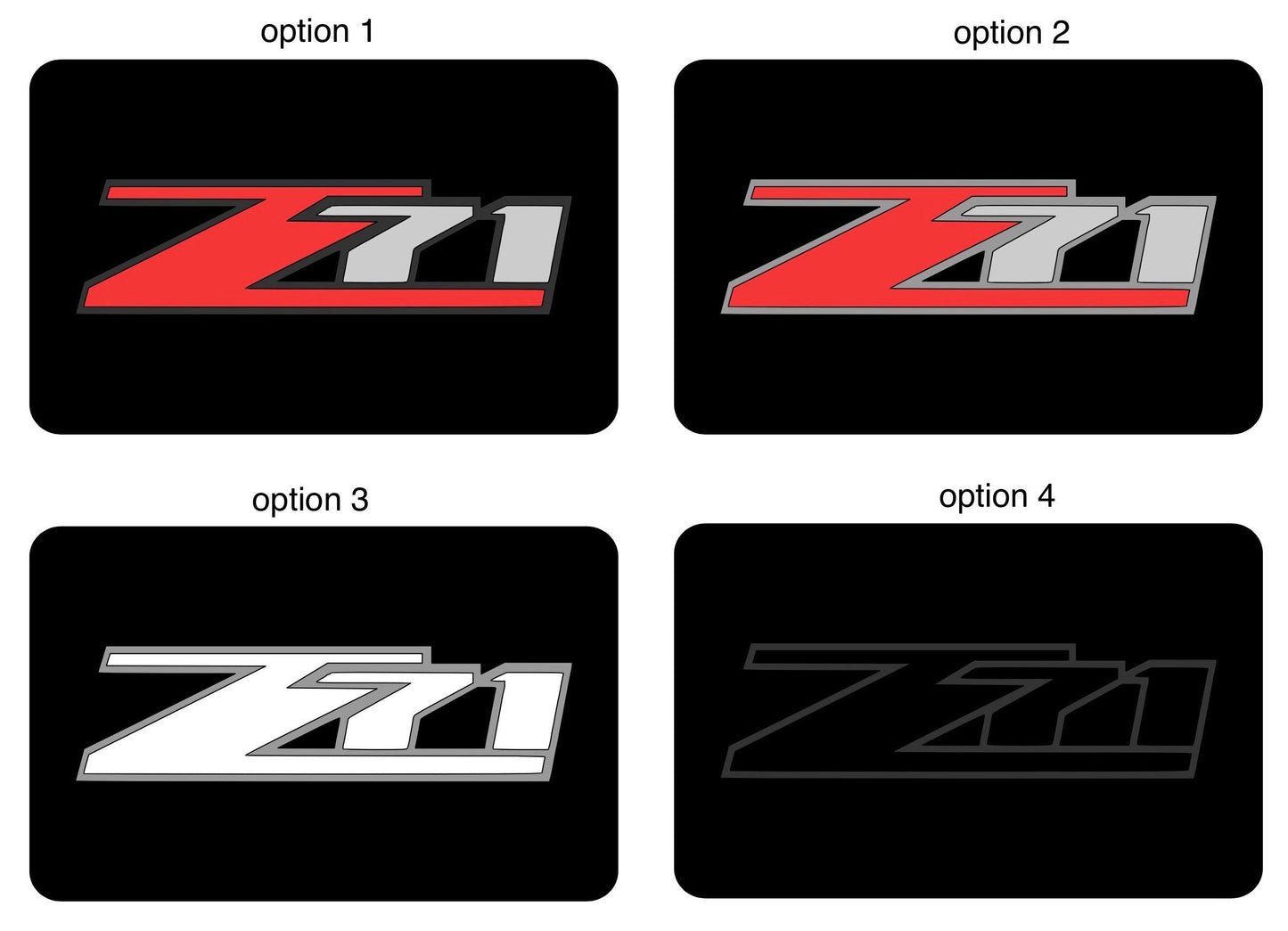 SunVisor Warning Label Blackouts : Chevrolet Z71