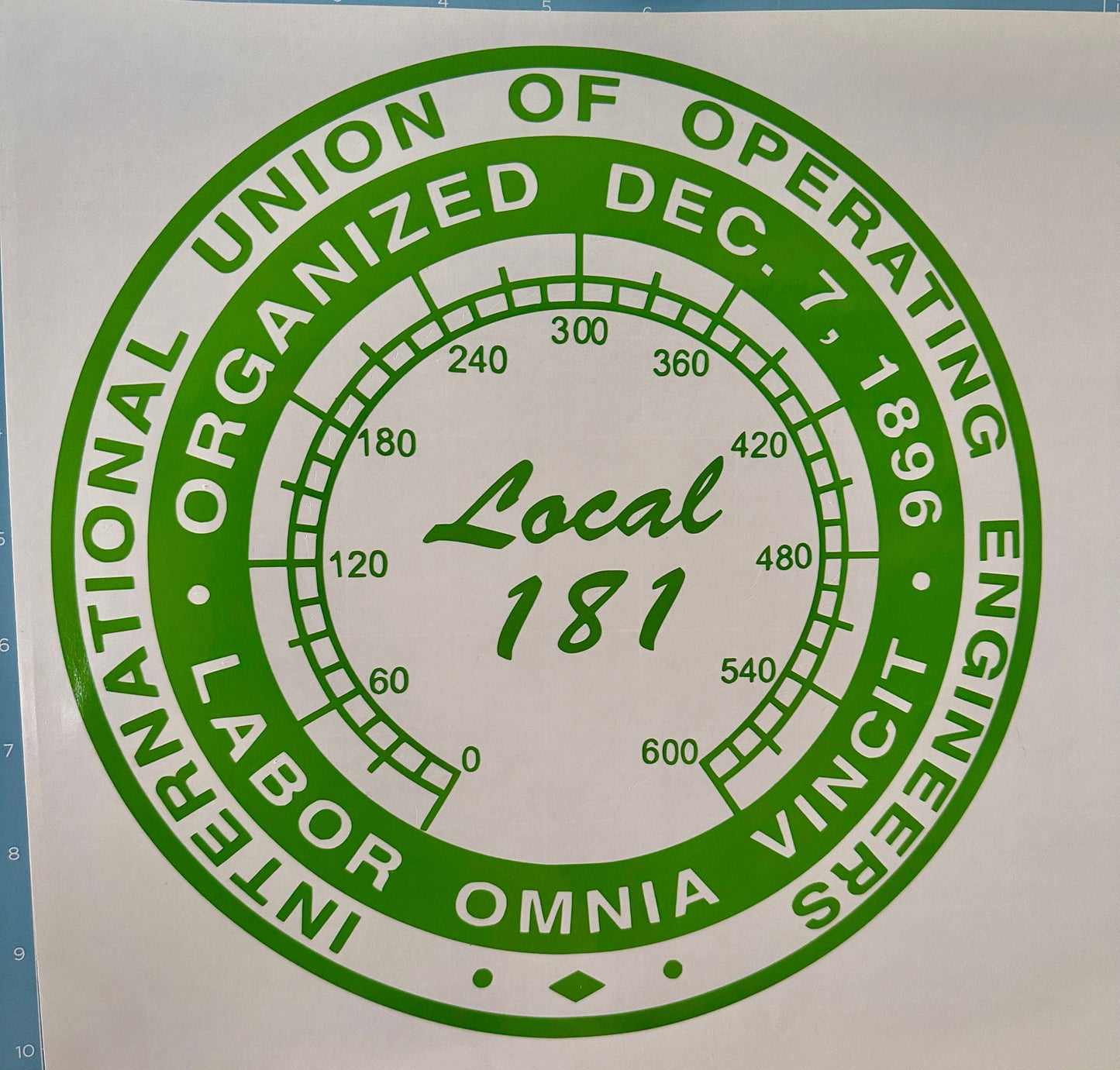 IUOE UNION DECAL - your local # | 10x10”